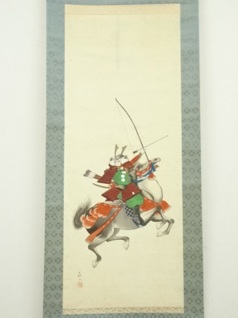 道具 ] - 道具 蔦谷喜一筆 源平雄姿 肉筆絹本掛軸（共箱） | ネット